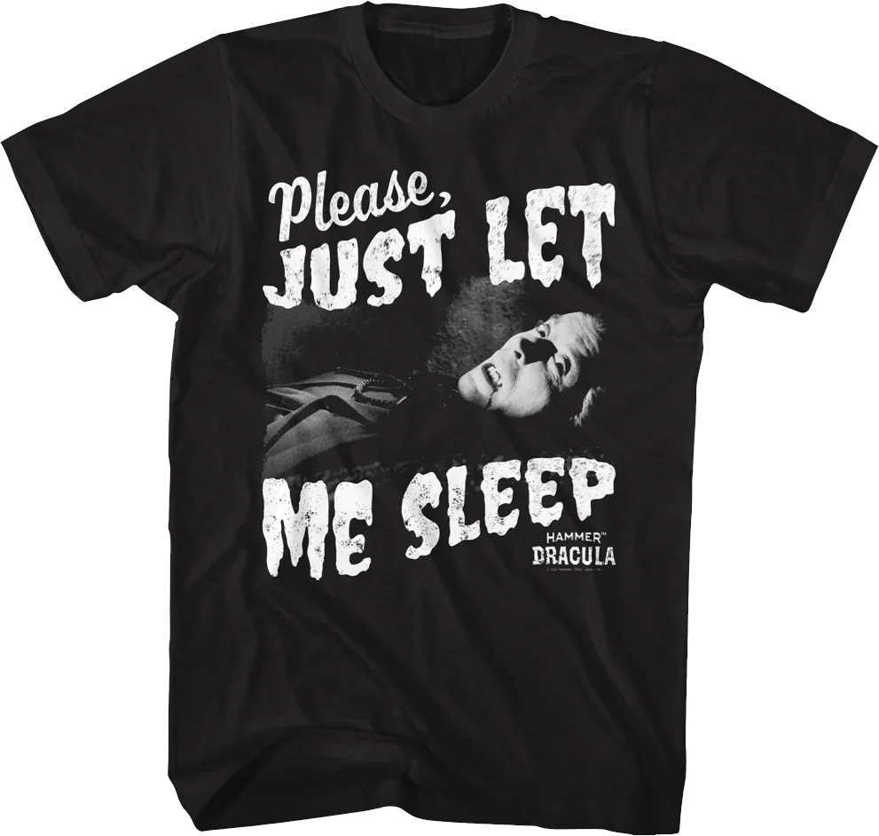 Dracula Please Just Let Me Sleep Hammer Films T-Shirt