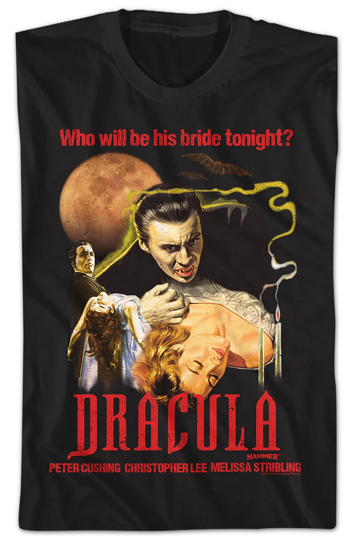 Dracula Poster Hammer Films T-Shirt - Image 2