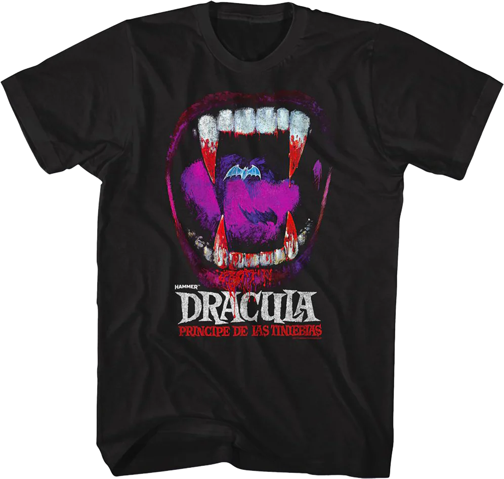 Dracula Vampire Teeth Hammer Films T-Shirt