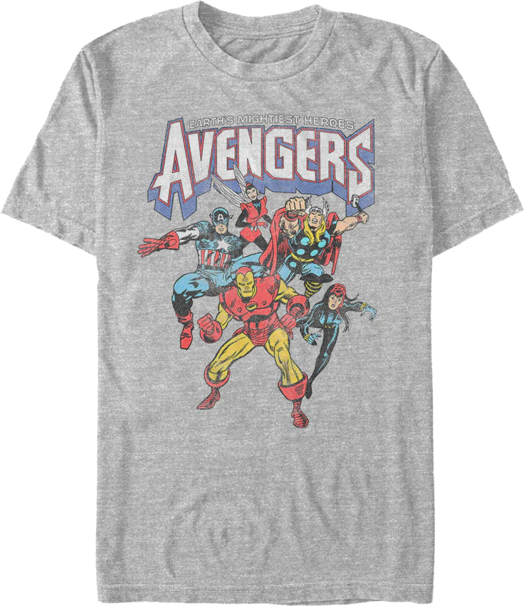 Earth's Mightiest Heroes Avengers Marvel Comics T-Shirt