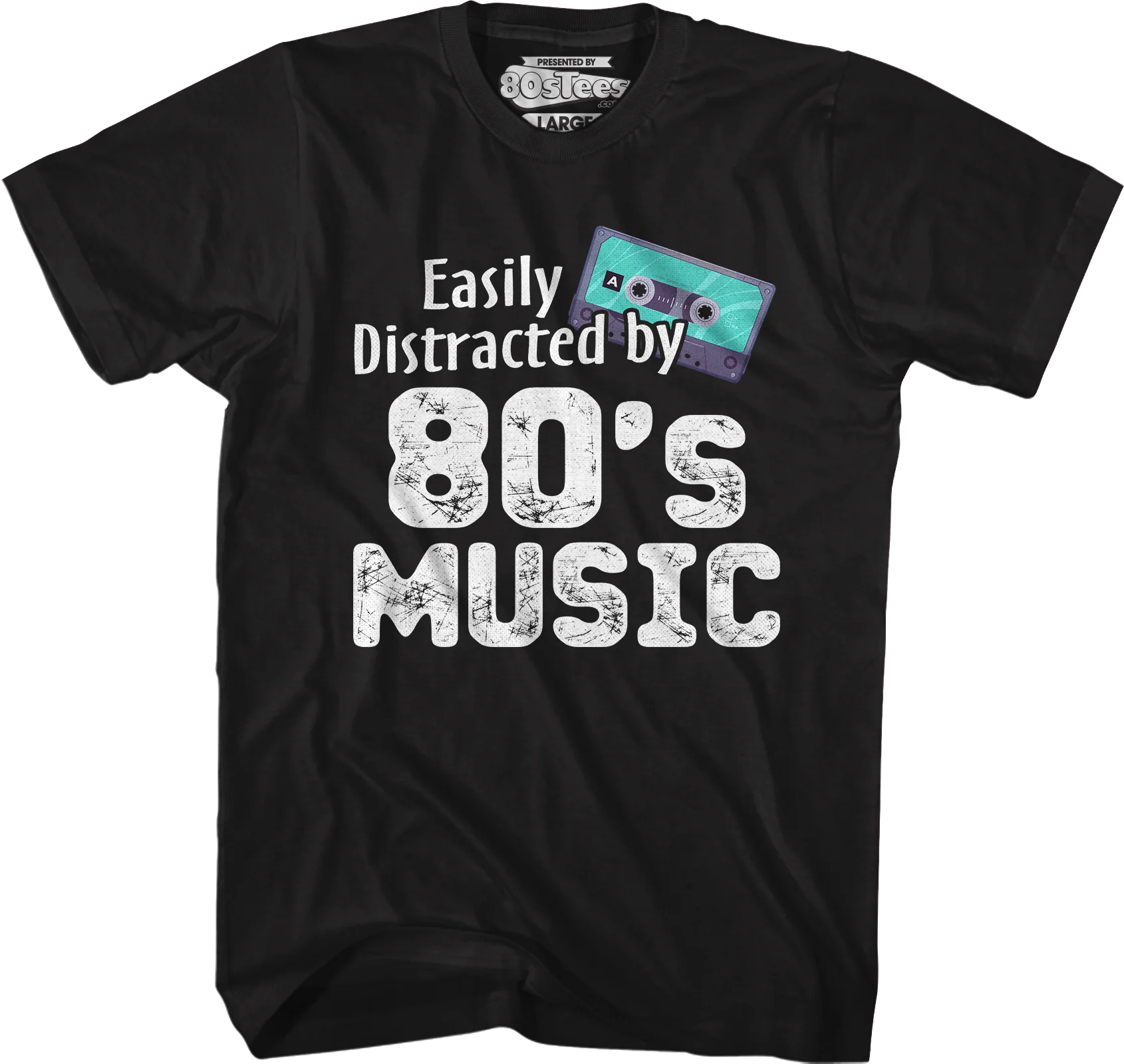 Easily Distracted By 80's Music T-Shirt - Image 5