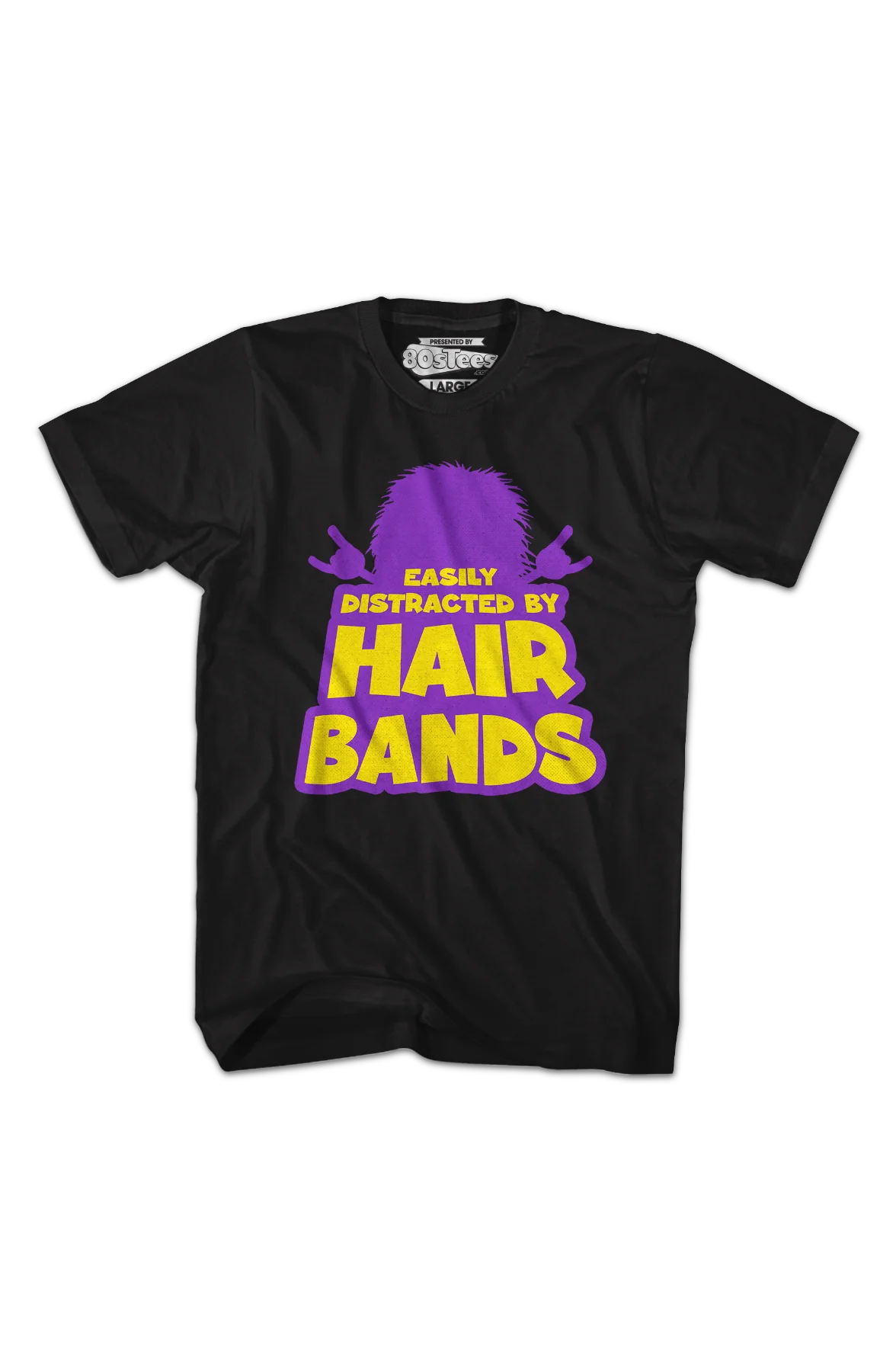 Easily Distracted By Hair Bands T-Shirt - Image 2
