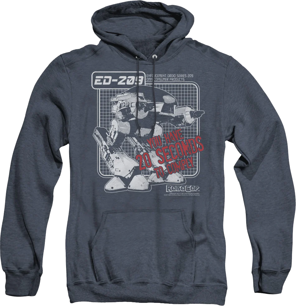 ED-209 You Have 20 Seconds To Comply Robocop Hoodie