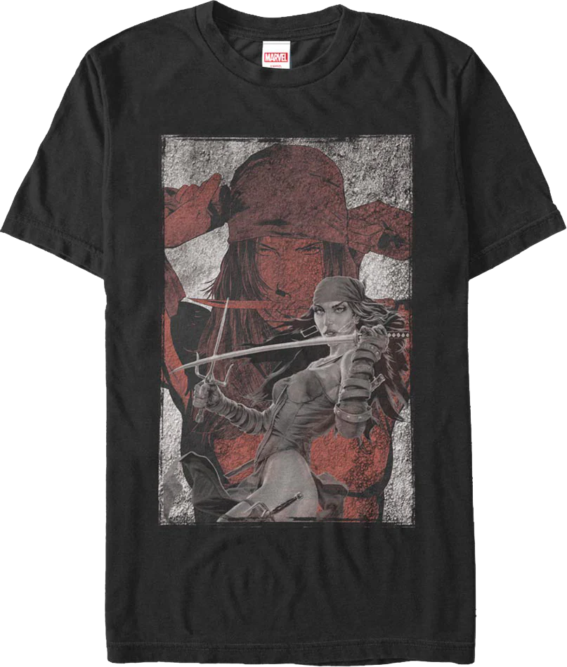 Elektra Collage Marvel Comics T-Shirt