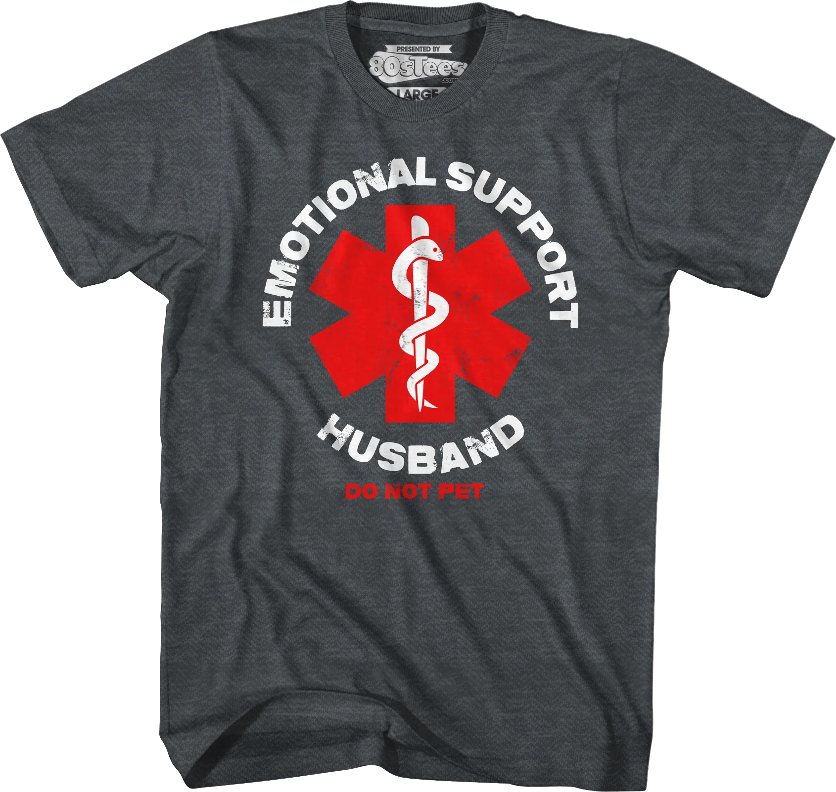 Emotional Support Husband T-Shirt - Image 3