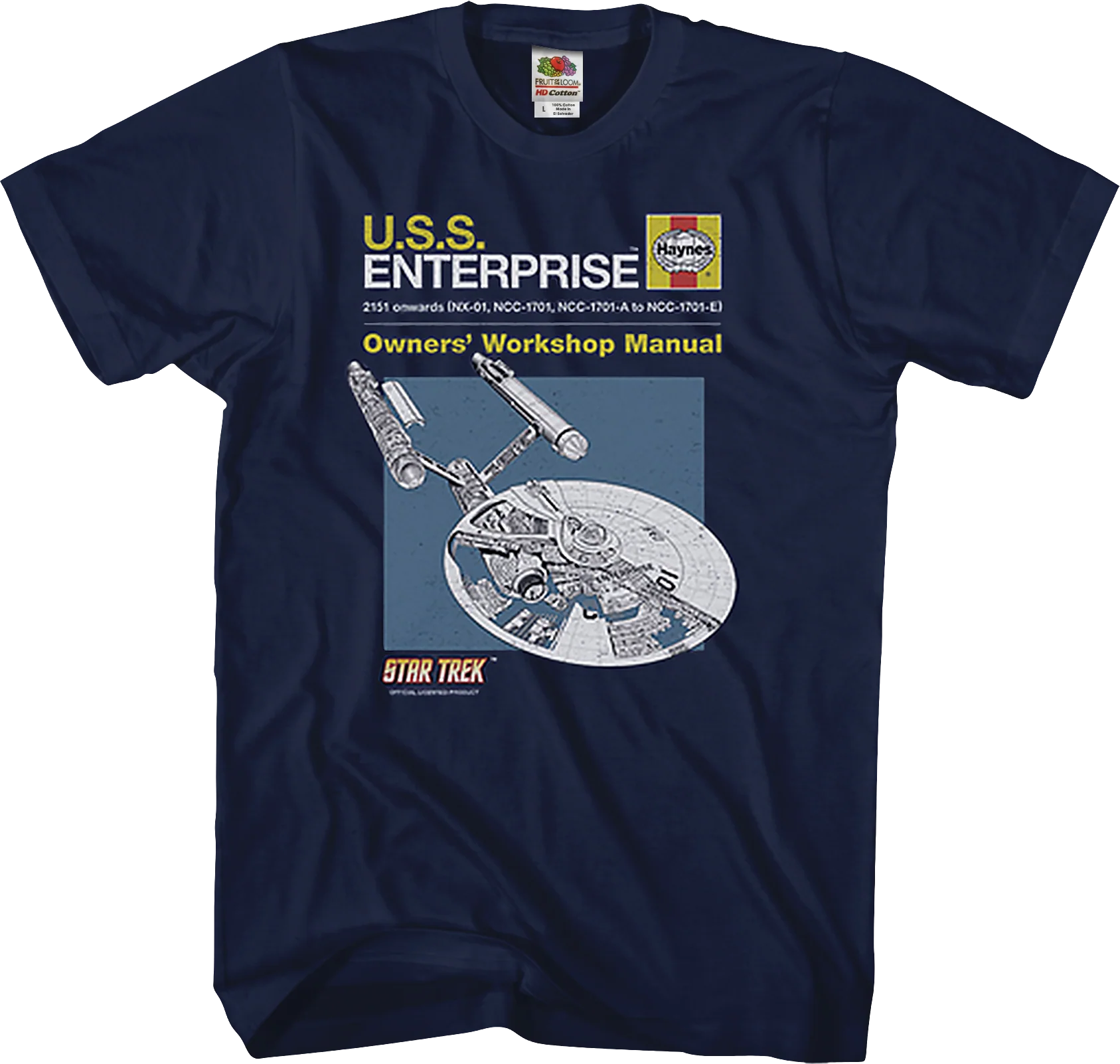 Enterprise Owners' Workshop Manual Star Trek T-Shirt