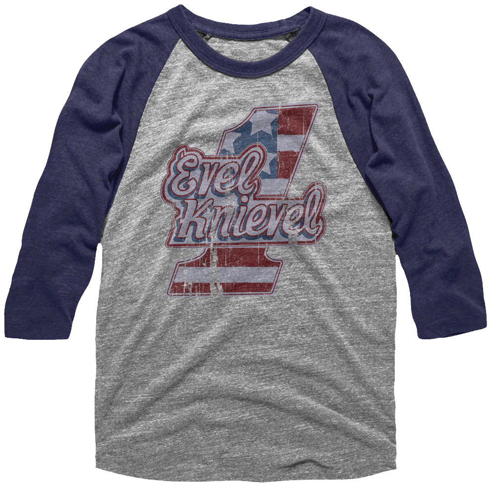 Evel Knievel Raglan Baseball Shirt