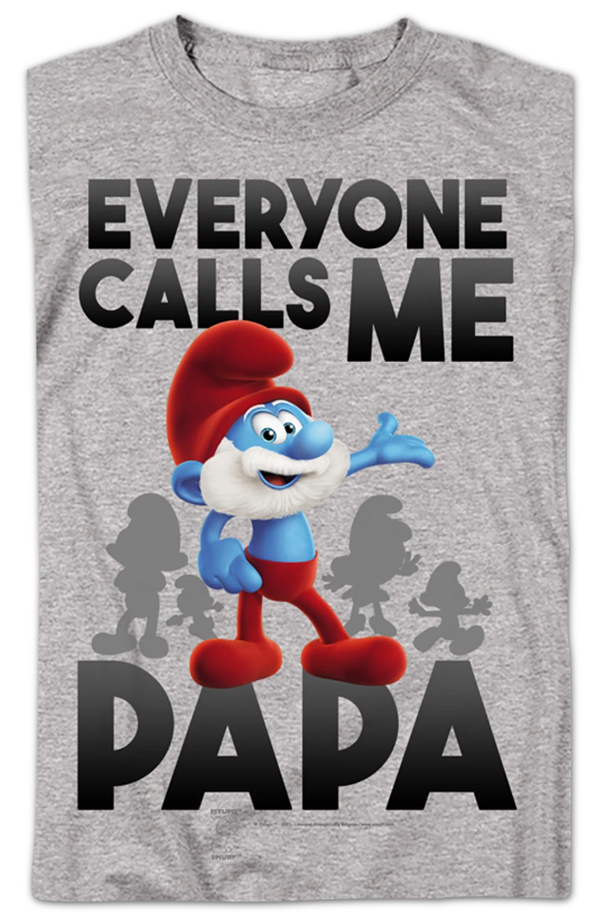 Everyone Calls Me Papa Smurfs T-Shirt - Image 2
