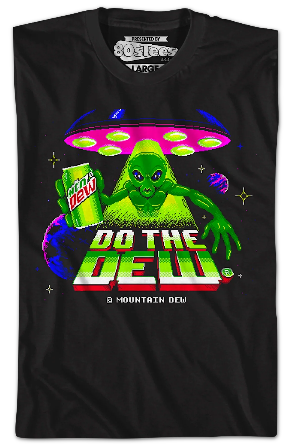 Exclusive Alien Do The Dew Video Game Mountain Dew T-Shirt - Image 2