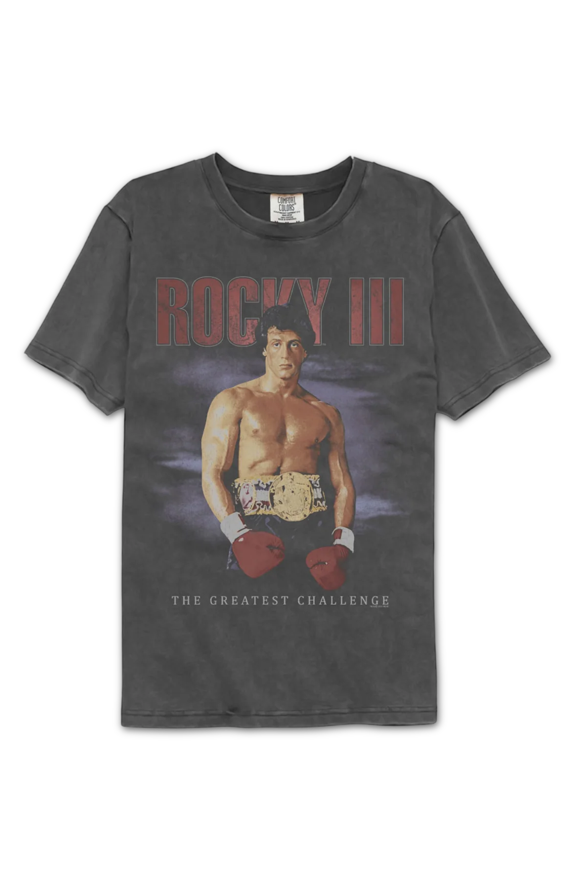 Faded The Greatest Challenge Rocky Comfort Colors Brand T-Shirt - Image 2