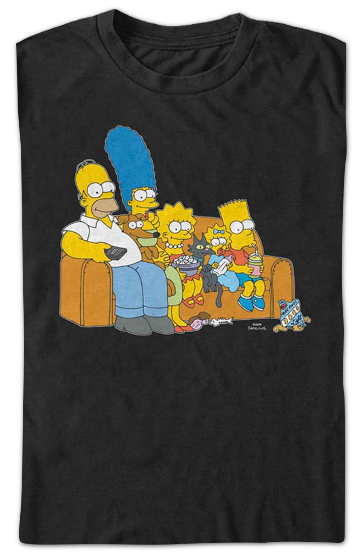 Family Couch The Simpsons T-Shirt - Image 2