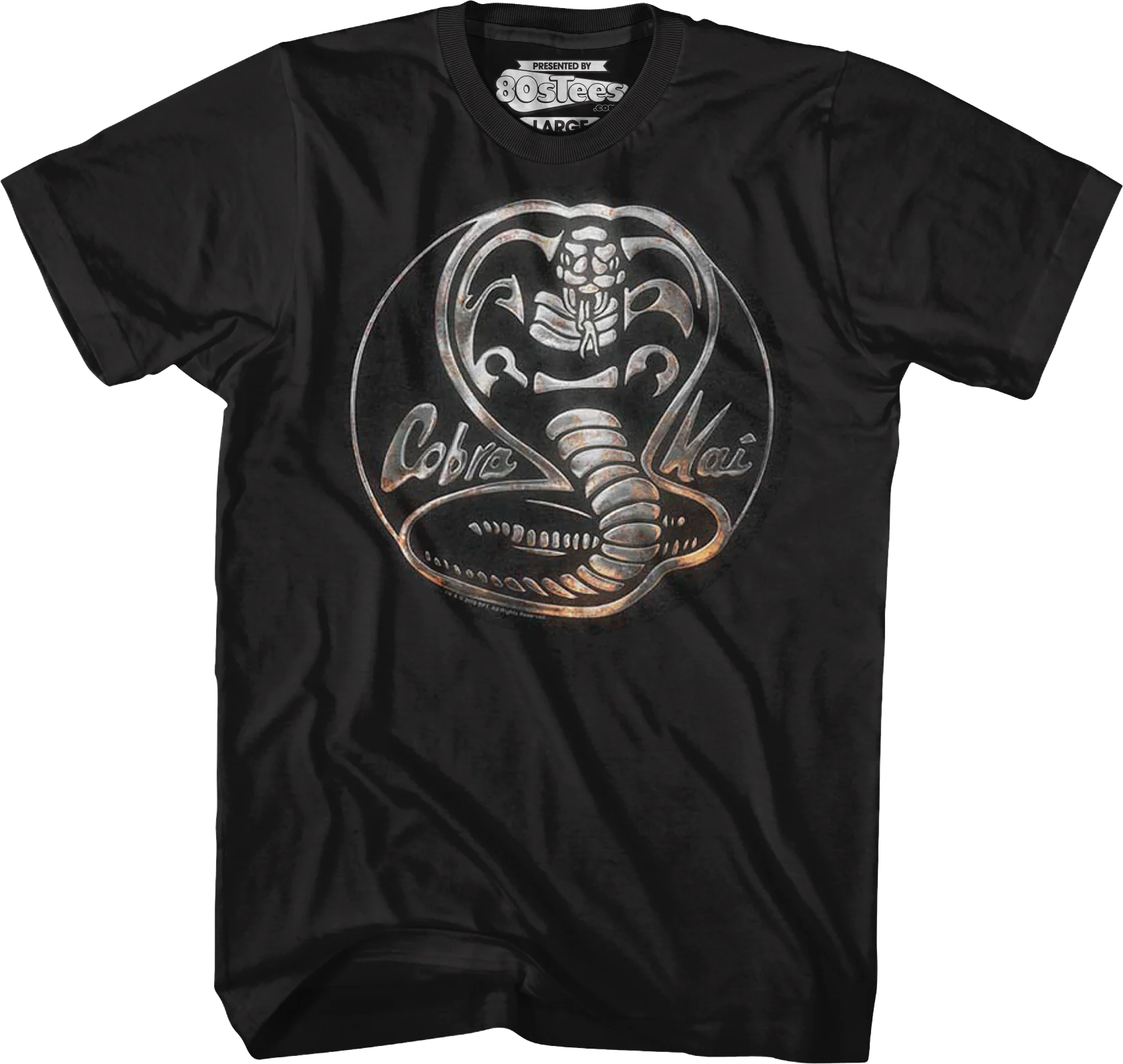 Faux Chrome Logo Cobra Kai T-Shirt
