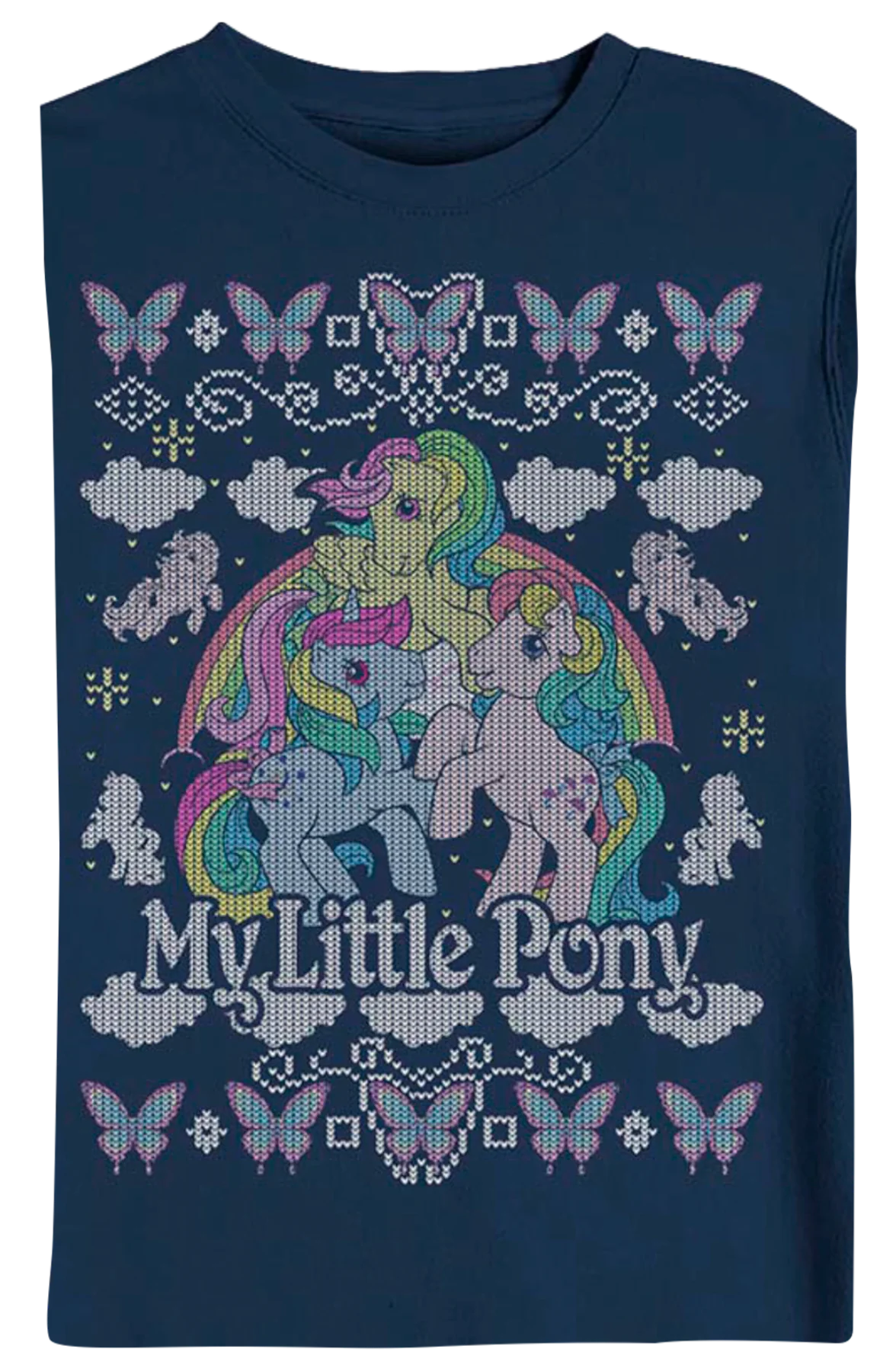 Faux Ugly Knit My Little Pony Christmas Sweatshirt - Image 2