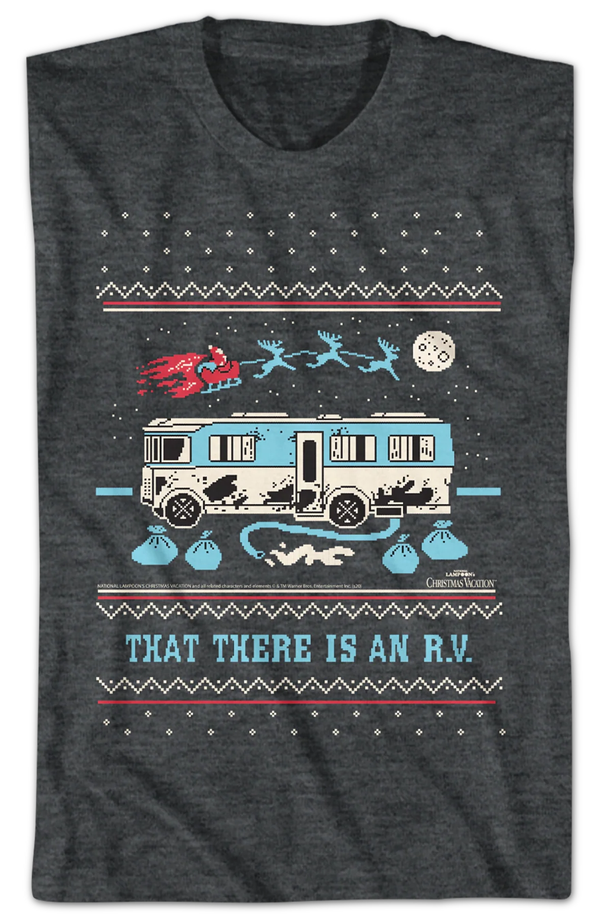 Faux Ugly Knit RV Christmas Vacation T-Shirt - Image 2