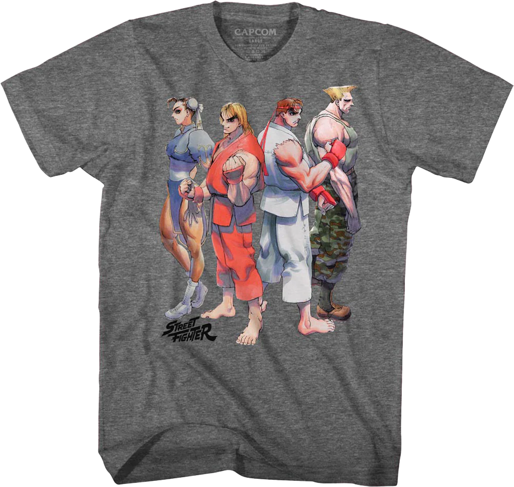 Fighters Lined Up Street Fighter T-Shirt