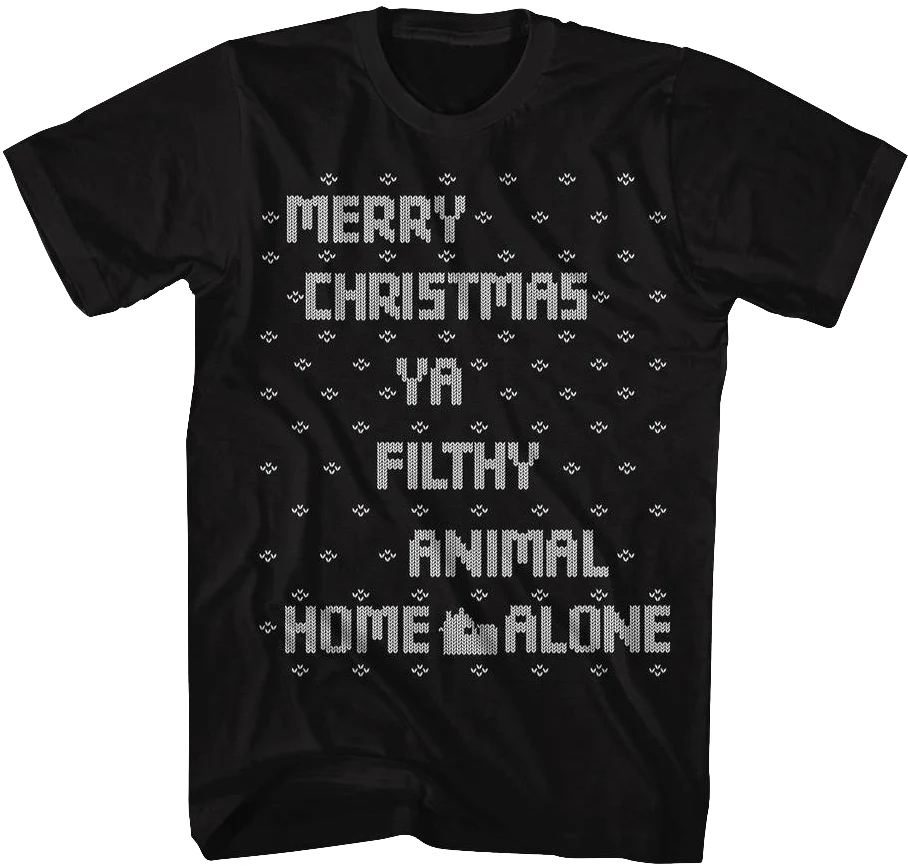 Filthy Animal Cross Stitch Home Alone T-Shirt