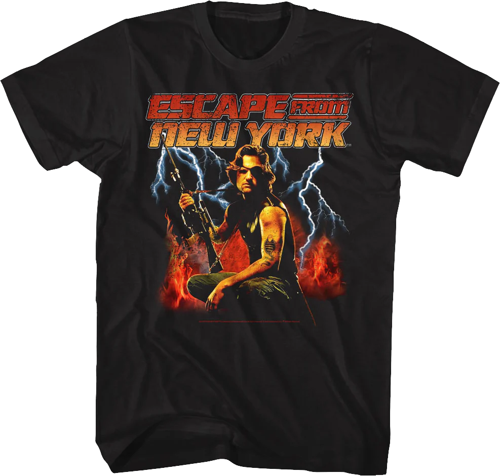 Fire And Lightning Escape From New York T-Shirt