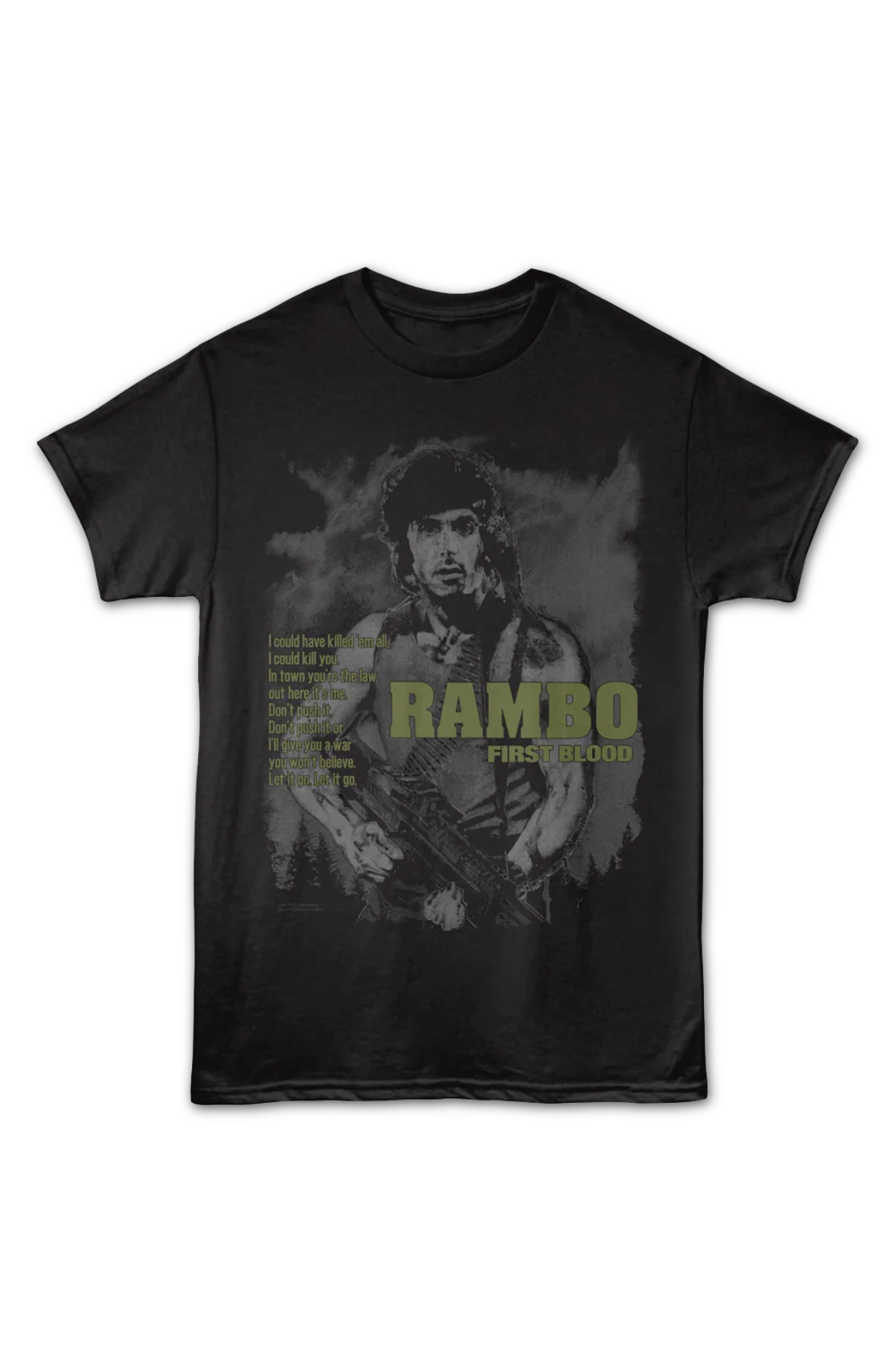 First Blood Let It Go Poster Rambo T-Shirt - Image 2