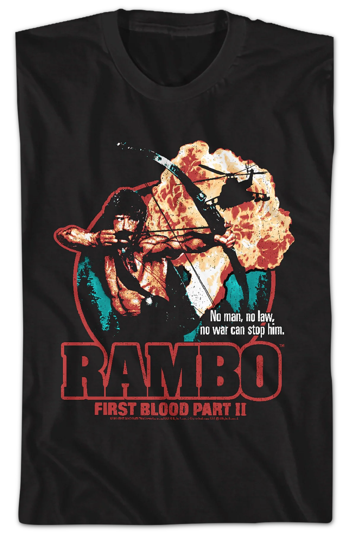 First Blood Part II Collage Poster Rambo T-Shirt - Image 2