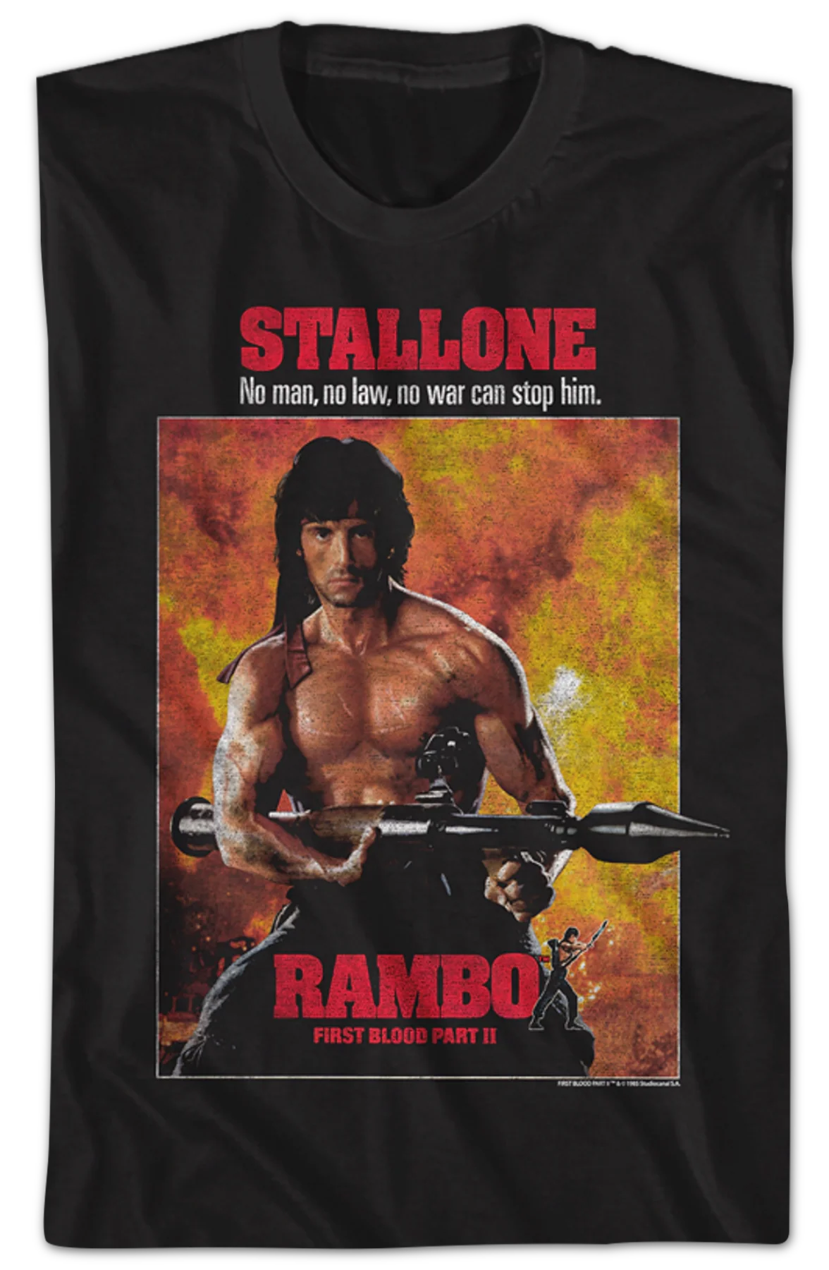 First Blood Part II Poster Rambo T-Shirt - Image 2