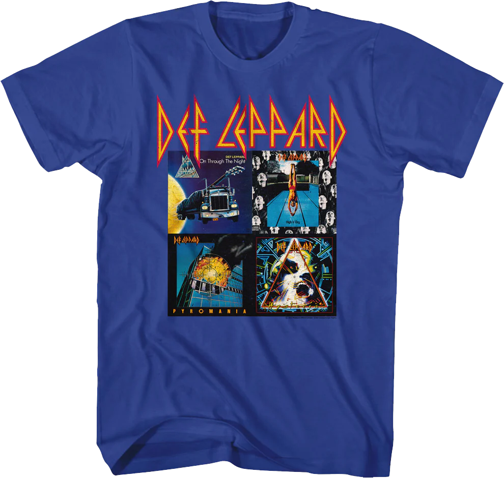 First Four Album Covers Def Leppard T-Shirt