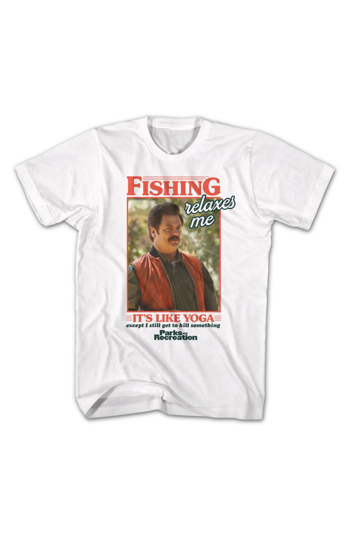 Fishing Relaxes Me Parks And Recreation T-Shirt - Image 2