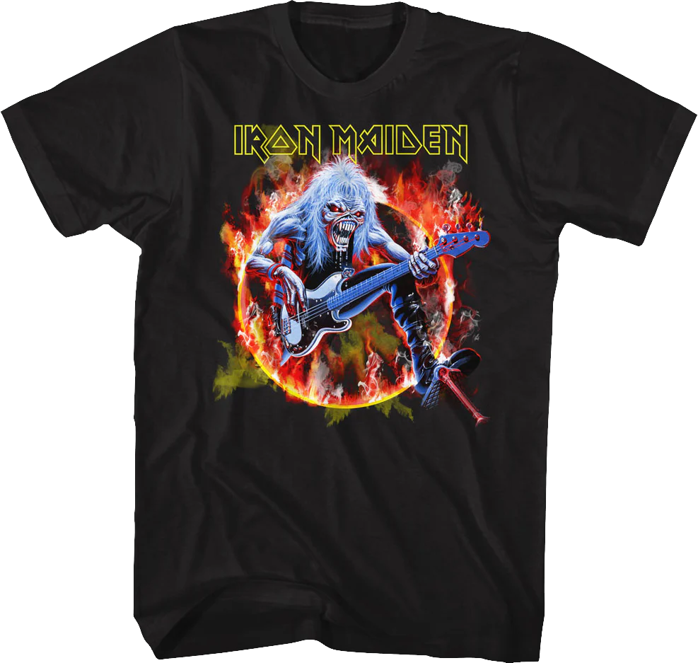 Flaming Circle Iron Maiden T-Shirt