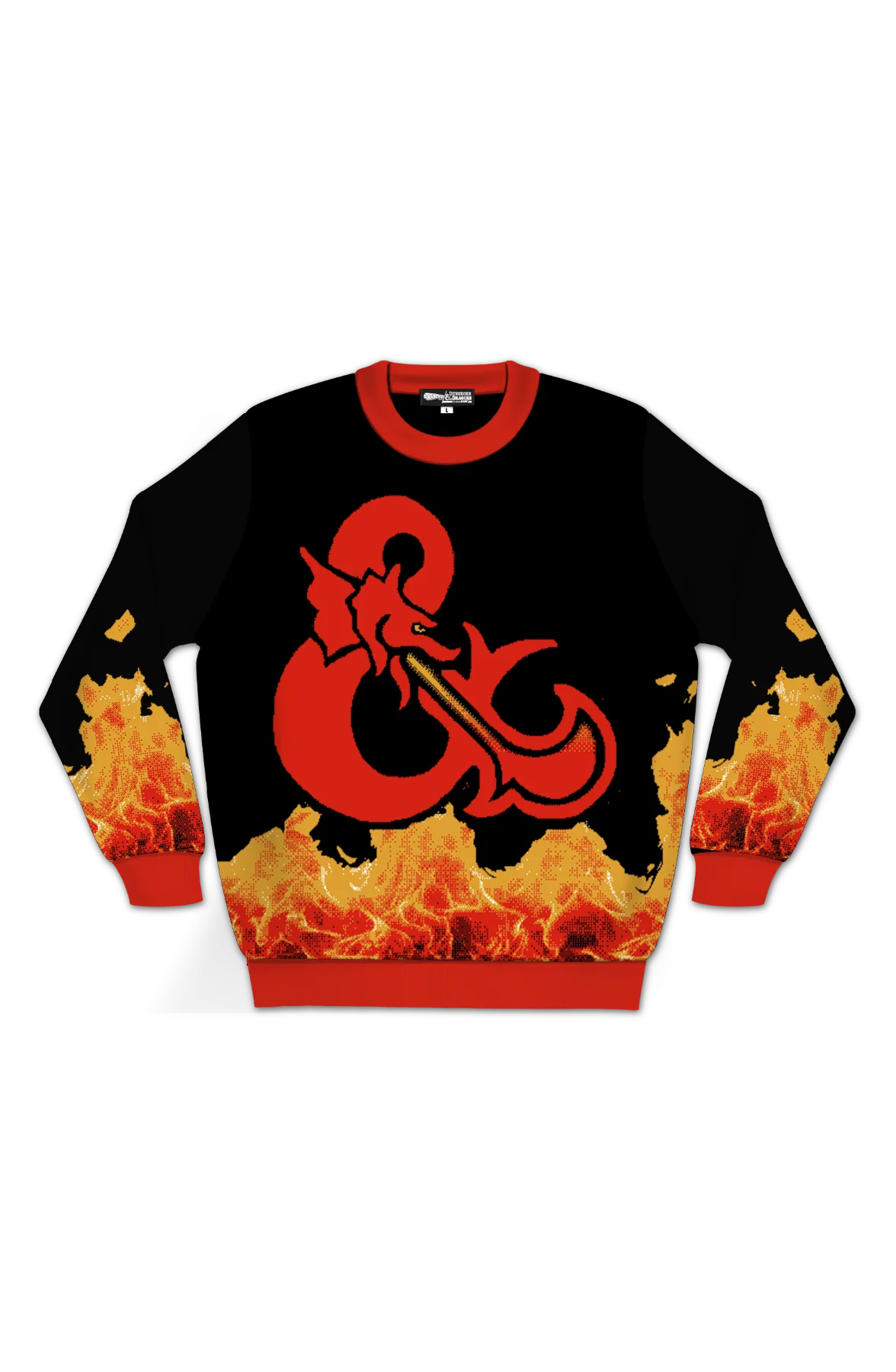 Flaming Logo Dungeons & Dragons Knitted Sweater - Image 2