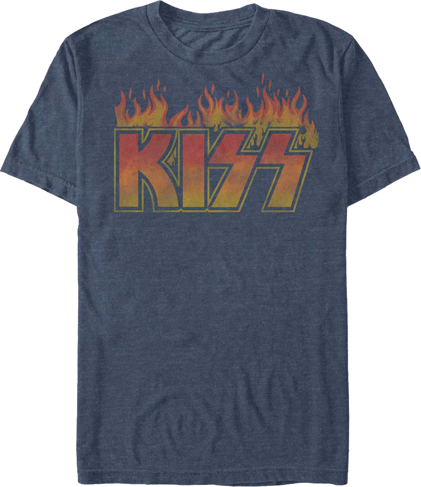 Flaming Logo KISS T-Shirt
