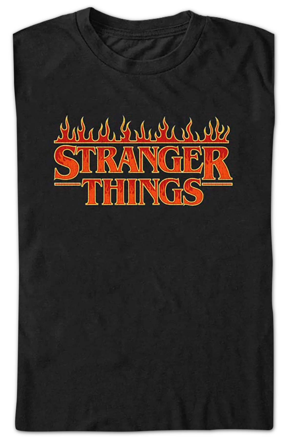 Flaming Logo Stranger Things T-Shirt - Image 2