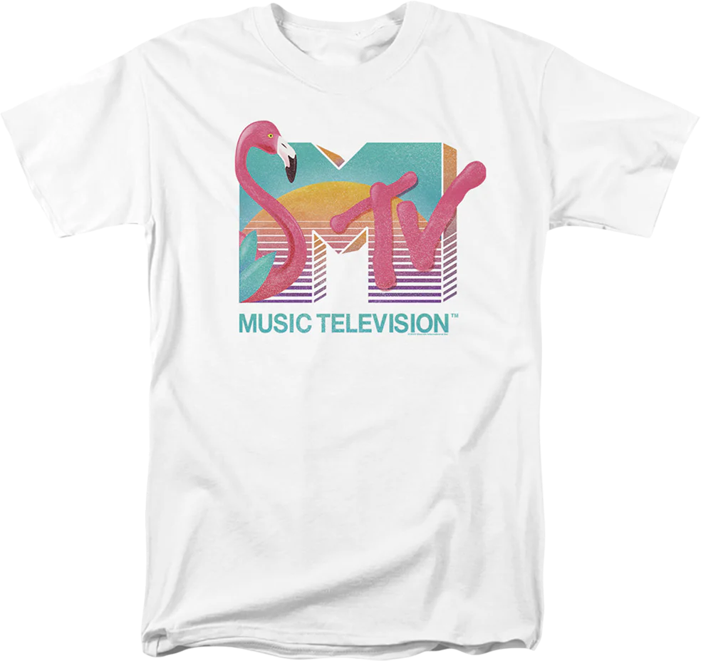 Flamingo Sunset Logo MTV T-Shirt
