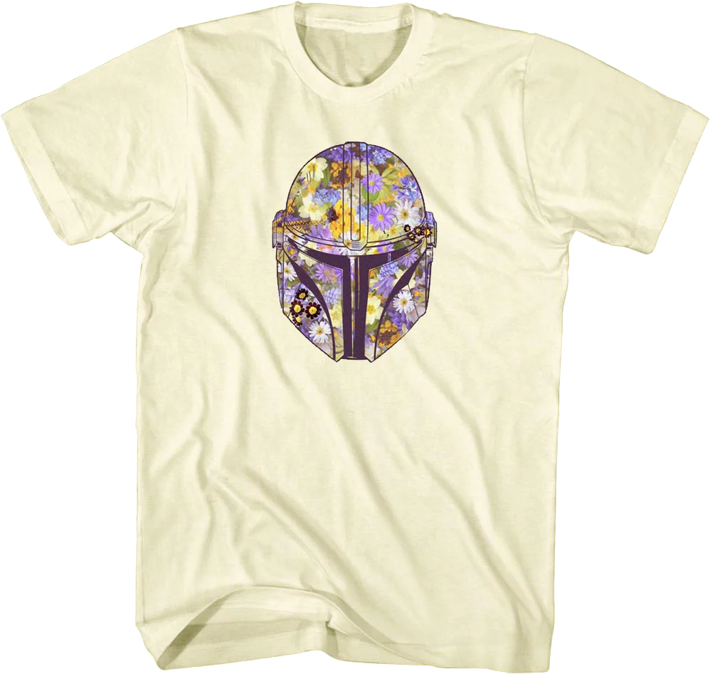 Floral Helmet Mandalorian Star Wars T-Shirt