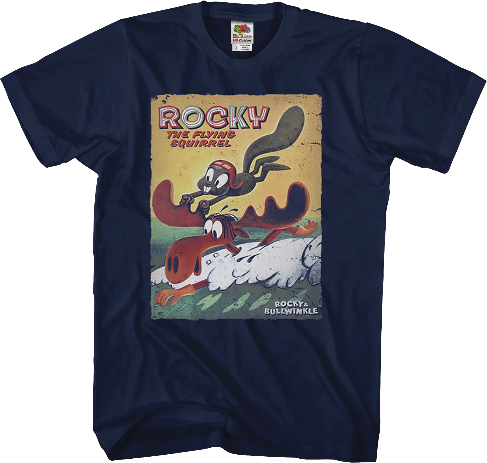 Flying Squirrel Rocky and Bullwinkle T-Shirt