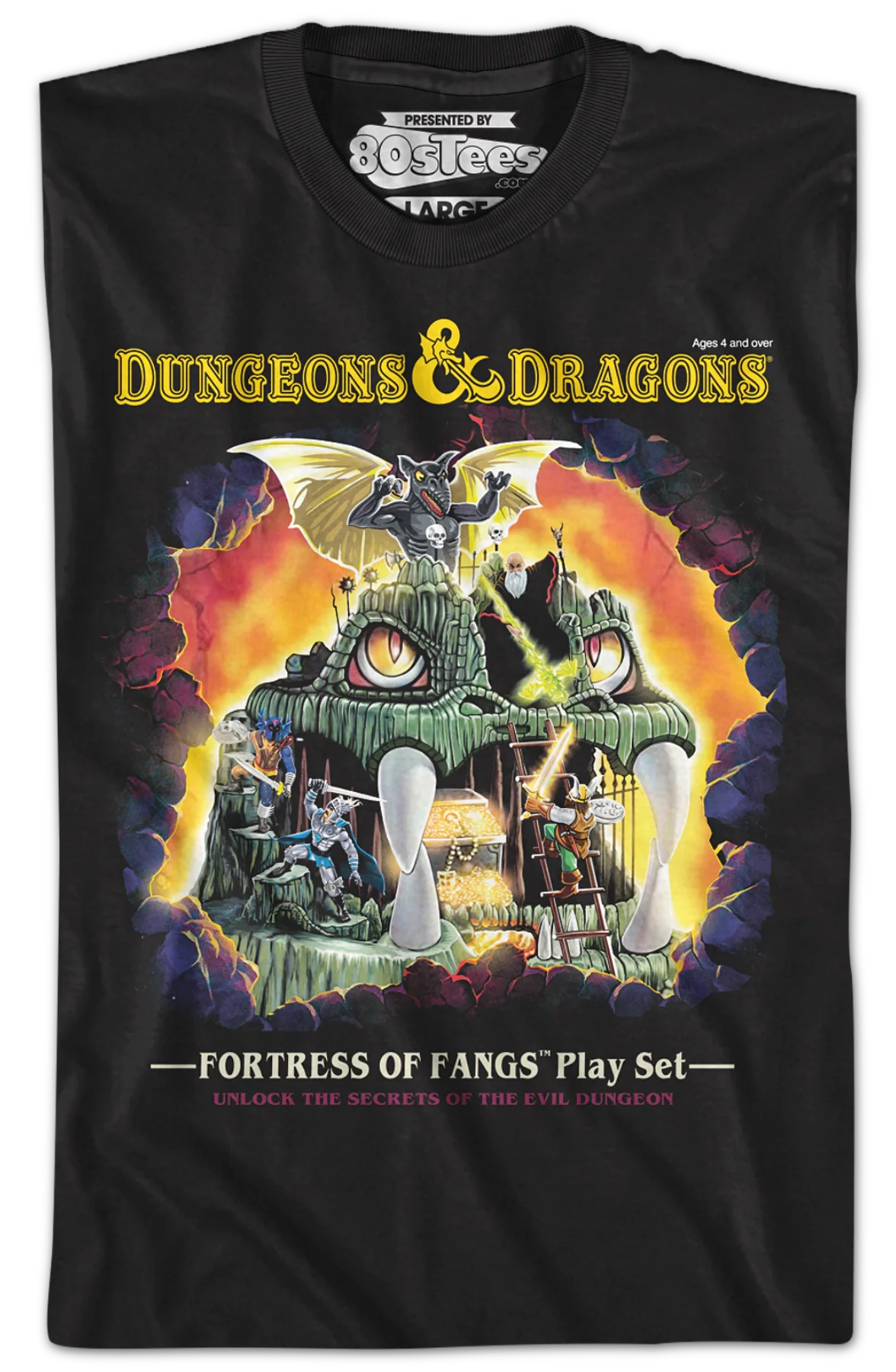 Fortress Of Fangs Dungeons & Dragons T-Shirt - Image 2