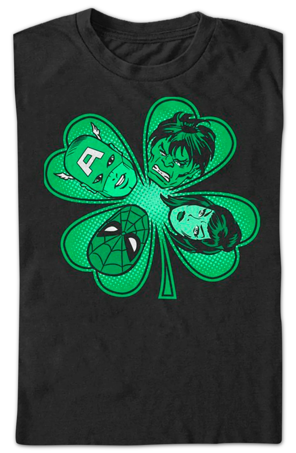 Four Leaf Clover Marvel Comics T-Shirt - Image 2