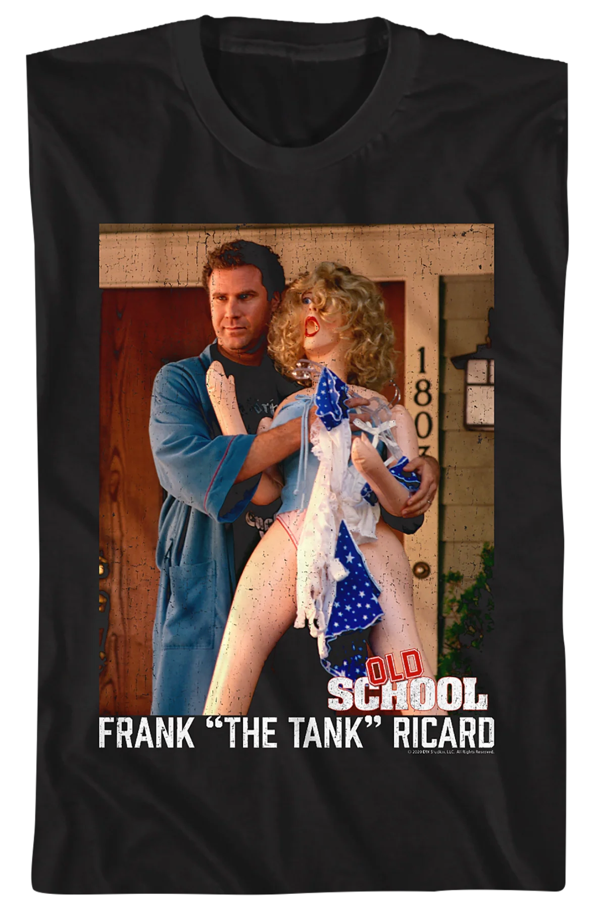 Frank "The Tank" Ricard And Inflatable Doll Old School T-Shirt - Image 2