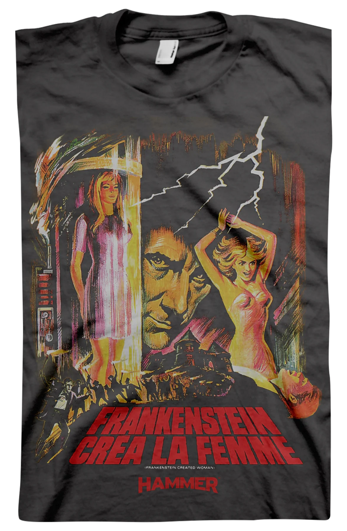 Frankenstein Created Woman Hammer Films T-Shirt - Image 2