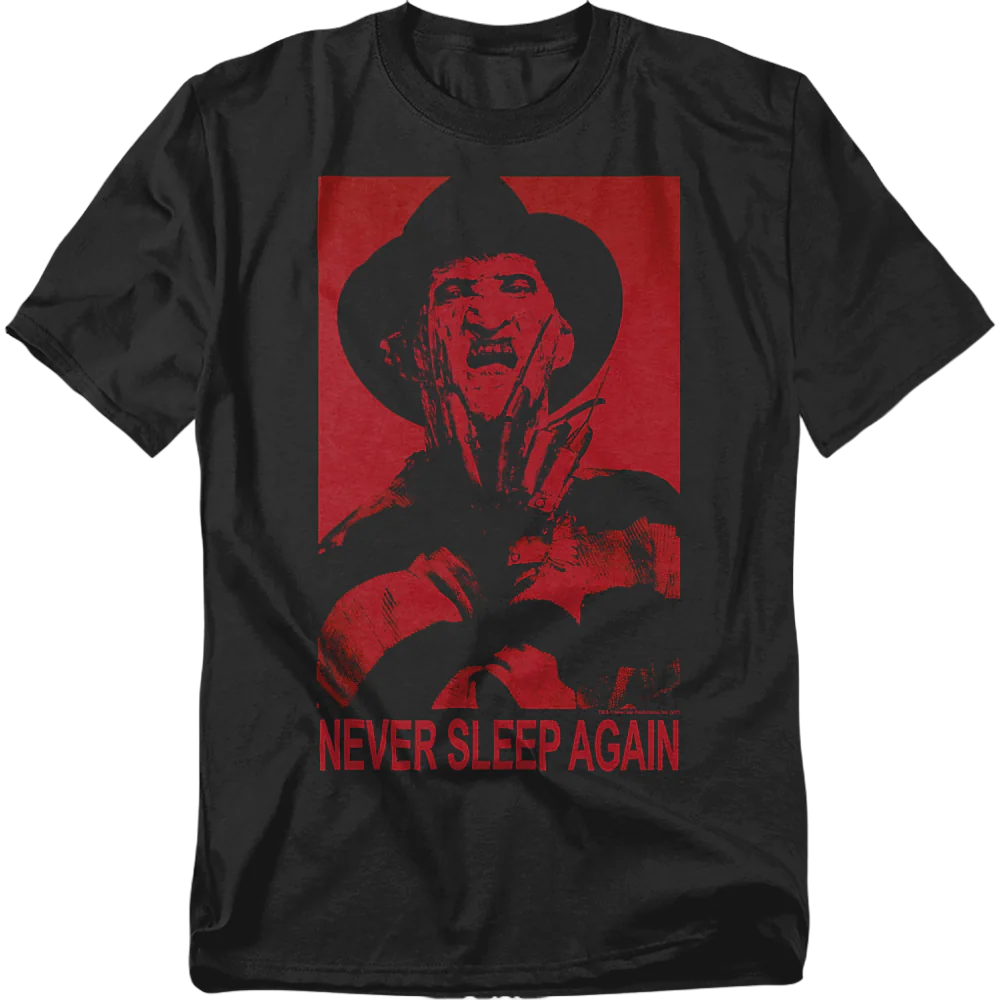 Freddy Krueger Never Sleep Again Nightmare On Elm Street T-Shirt - Image 2