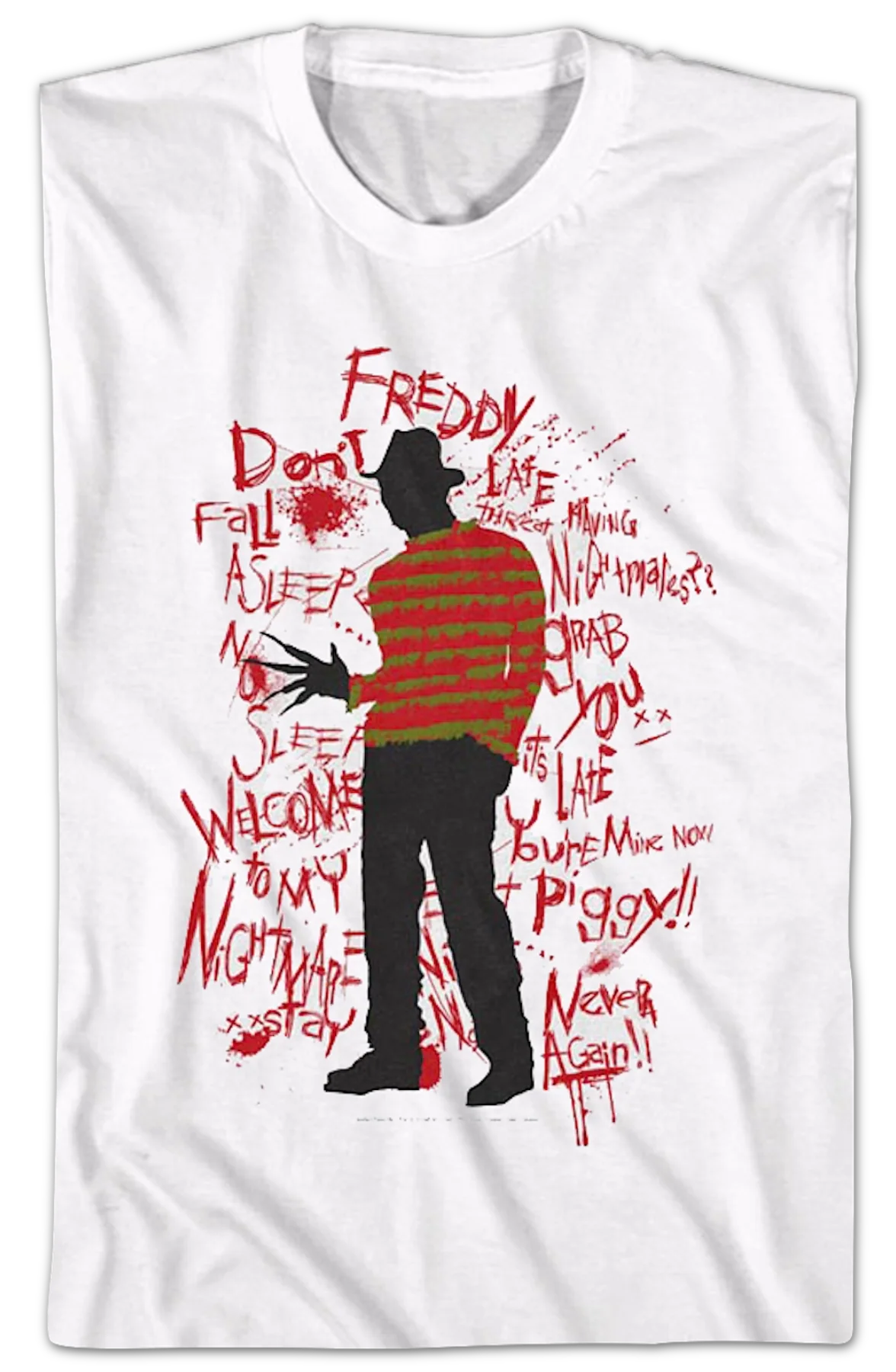 Freddy Krueger Quotes Nightmare On Elm Street T-Shirt - Image 2