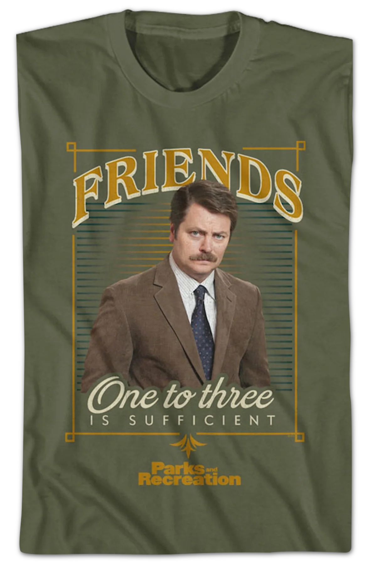 Friends One To Three Is Sufficient Parks And Recreation T-Shirt - Image 2