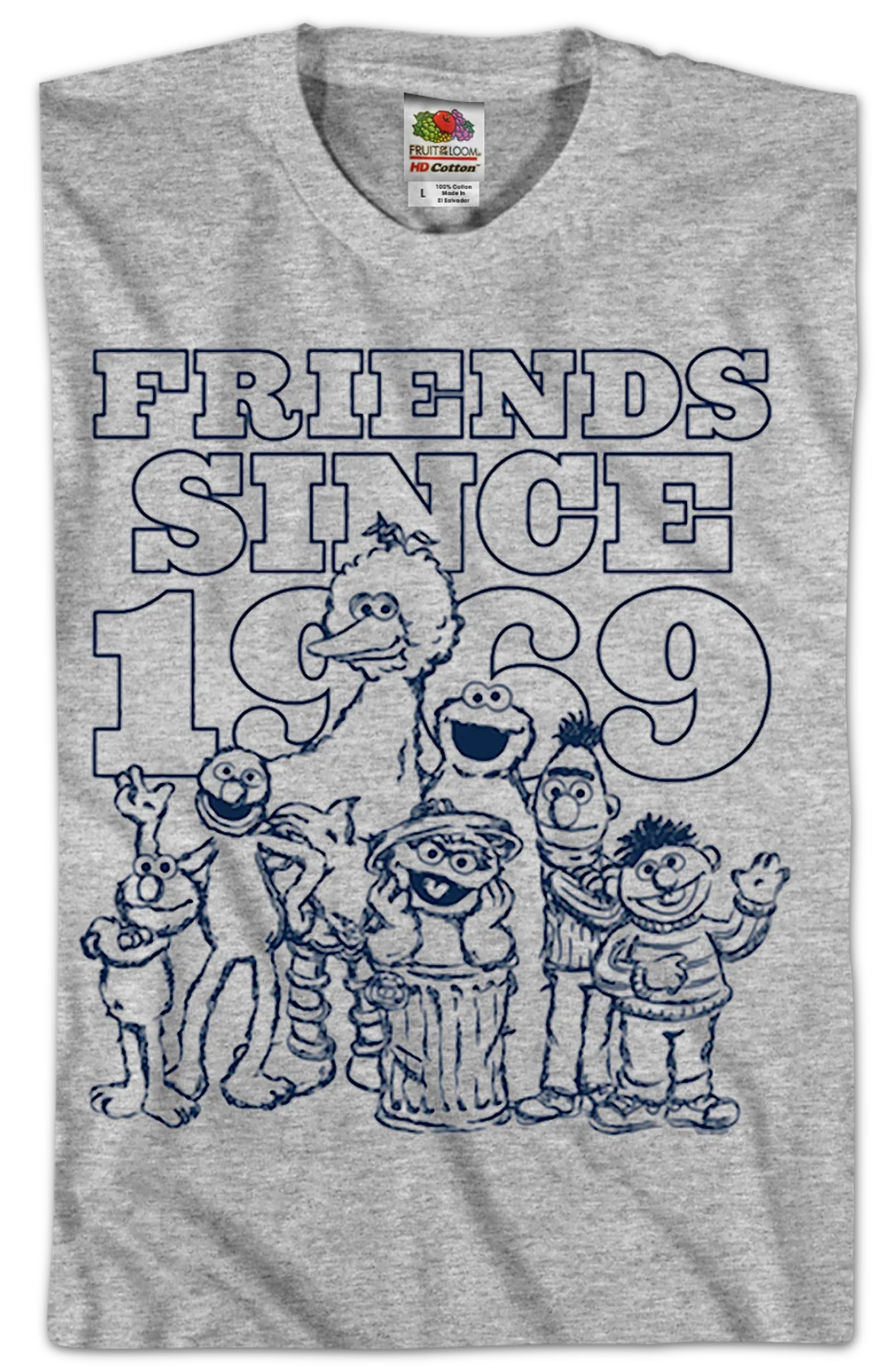Friends Since 1969 Sesame Street T-Shirt - Image 2