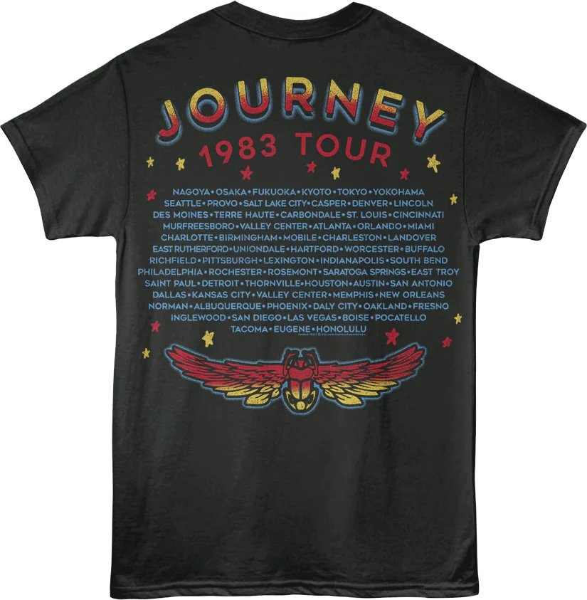 Front & Back 1983 World Tour Journey T-Shirt - Image 3