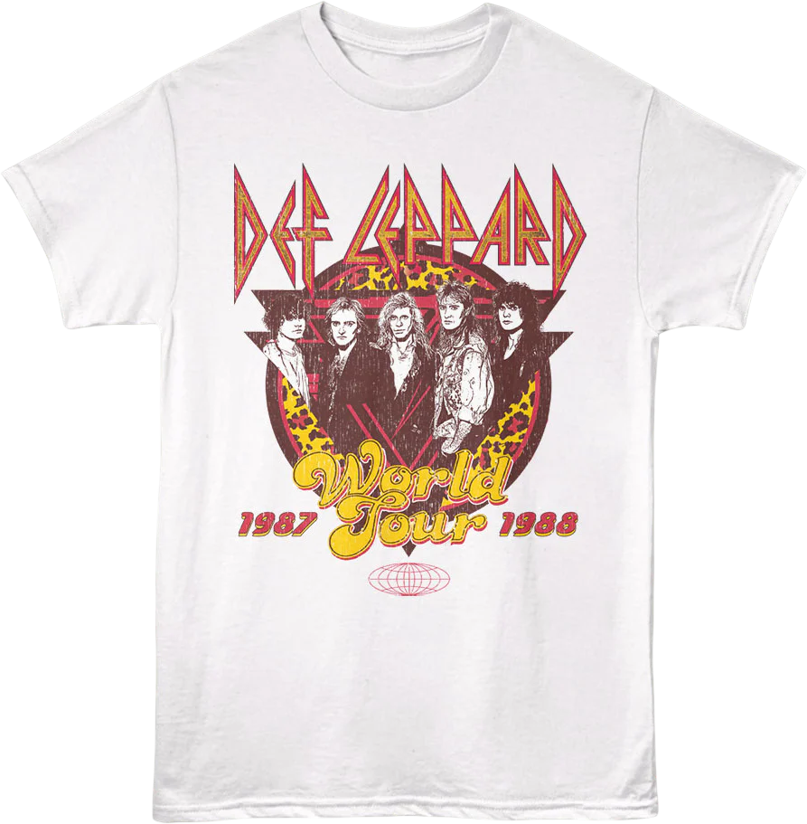 Front & Back 1987-1988 World Tour Def Leppard T-Shirt