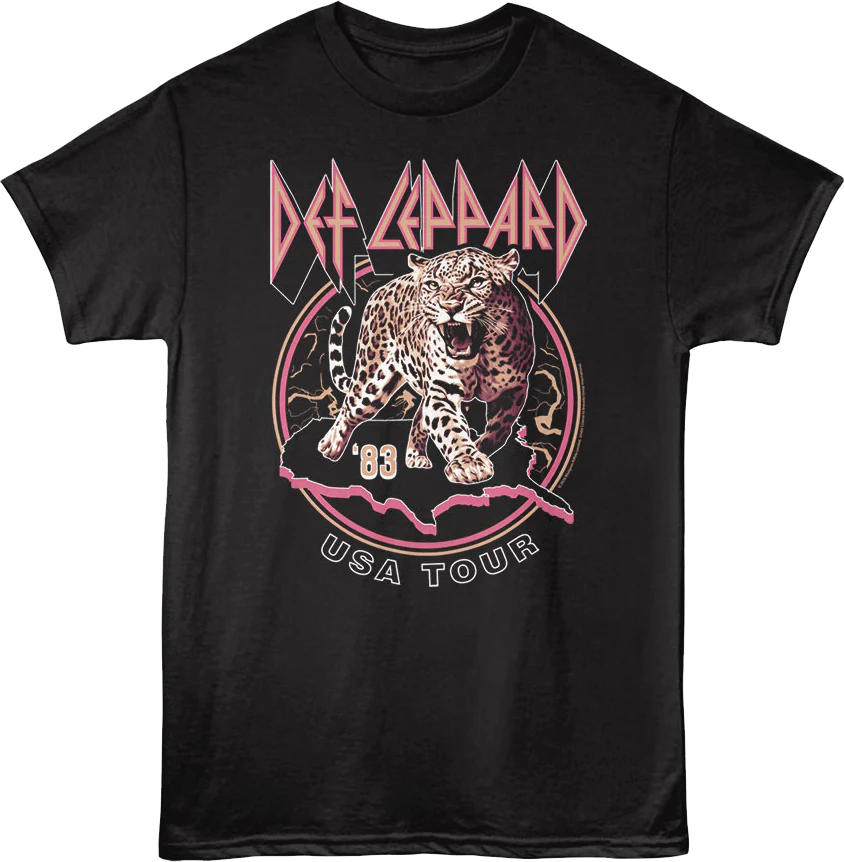 Front & Back '83 USA Tour Def Leppard T-Shirt
