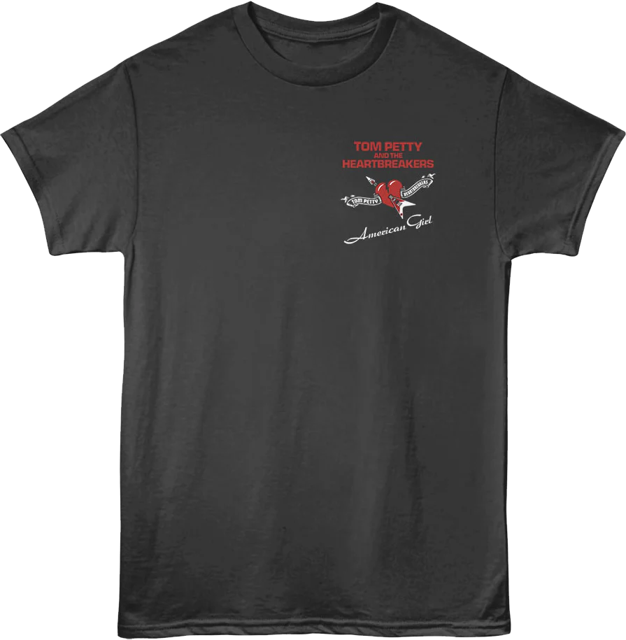 Front & Back American Girl Tom Petty And The Heartbreakers T-Shirt - Image 3