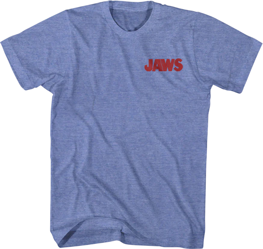 Front & Back Amity Island Map Jaws T-Shirt - Image 3