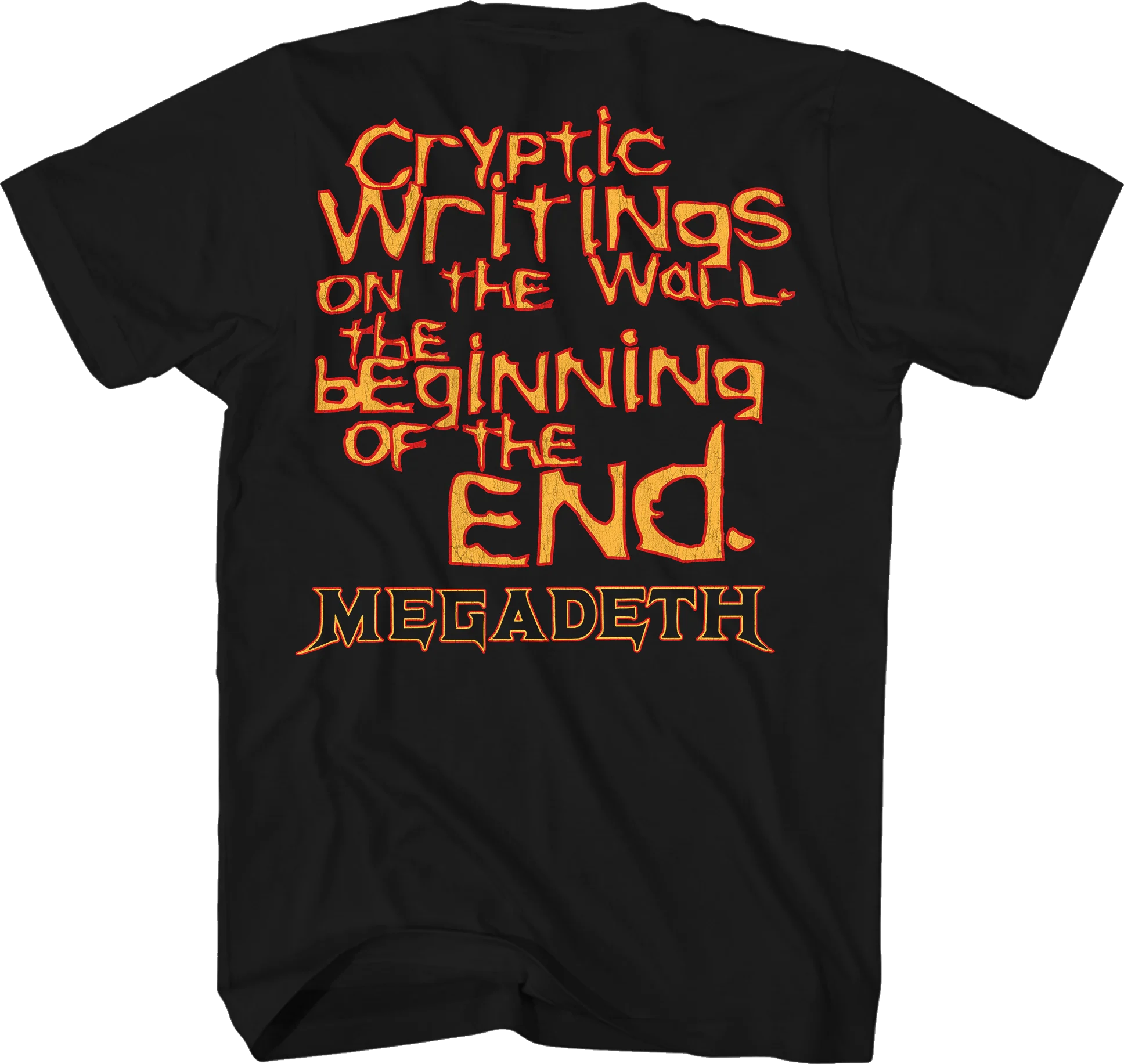 Front & Back Cryptic Writings Megadeth T-Shirt - Image 3