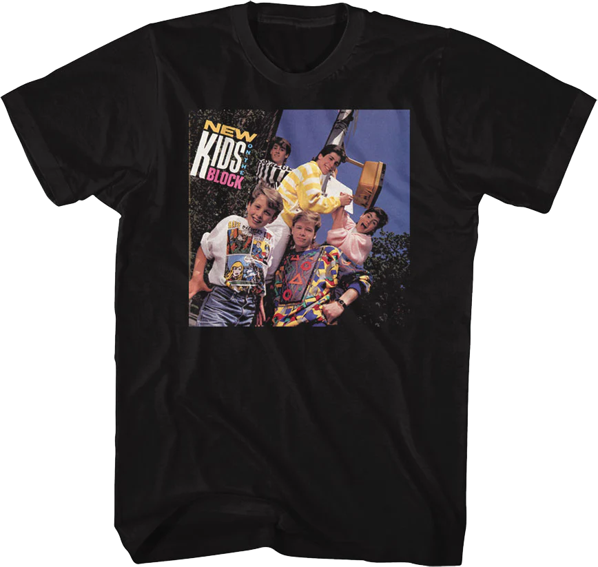 Front & Back Debut Album New Kids On The Block T-Shirt