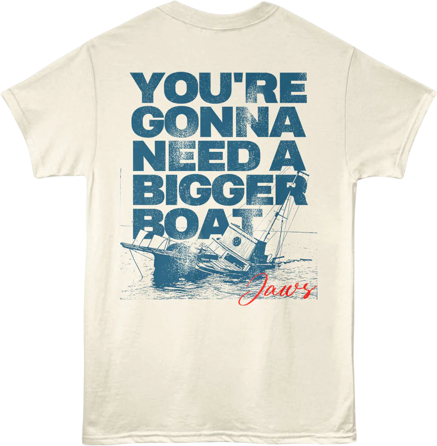 Front & Back Gonna Need A Bigger Boat Jaws T-Shirt - Image 3