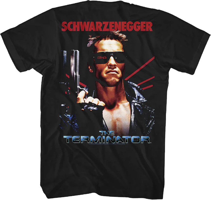 Front & Back I'll Be Back Terminator T-Shirt - Image 3